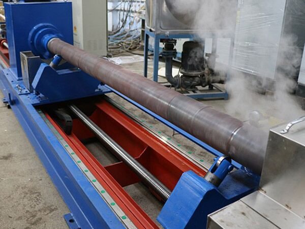 Concrete pump tube automatic hardening production line